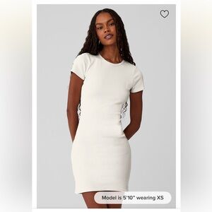 ALO Yoga Goddess Ribbed Short Sleeved Dress
